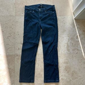 Paige Women's Dark Wash Straight Fitted Navy Jeans Sz 29